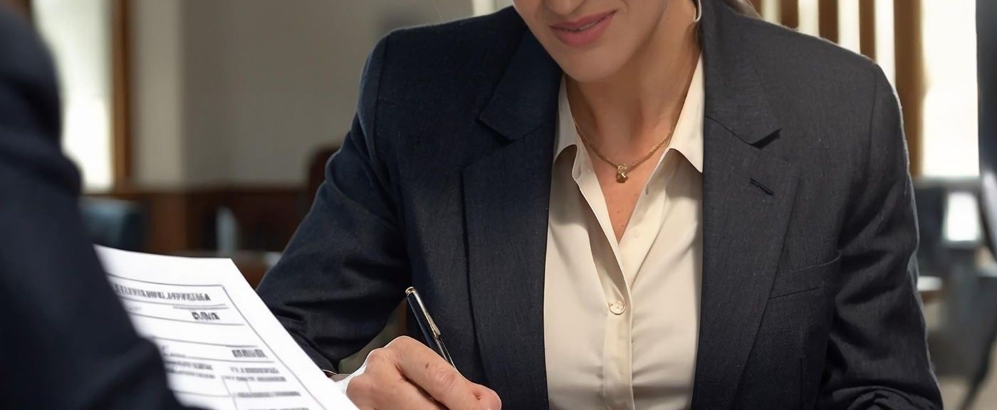 Pareja firmando un divorcio amistoso en España