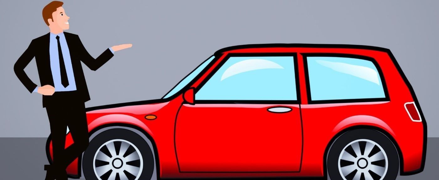 imagen de cónyuge con el coche a adjudicar en el divorcio