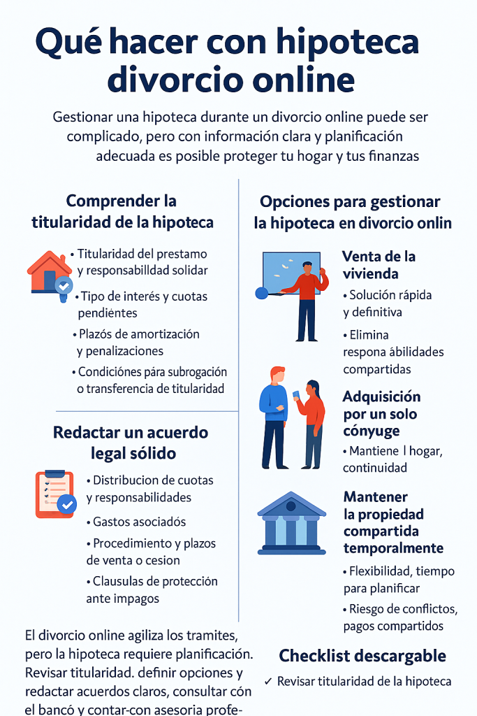 infografia hipoteca divorcio online Divorcial